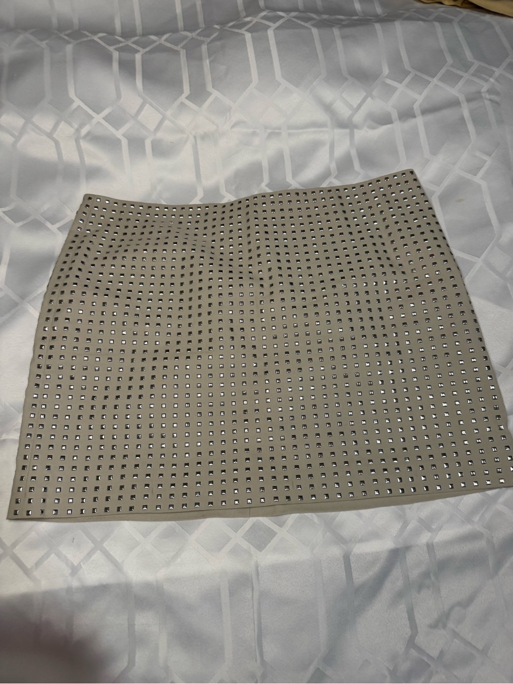 H&M Beige Mini Skirt with Silver Studs